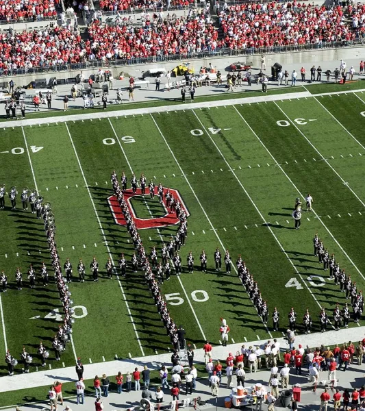 Ohio State Marching Band doing Script Ohio